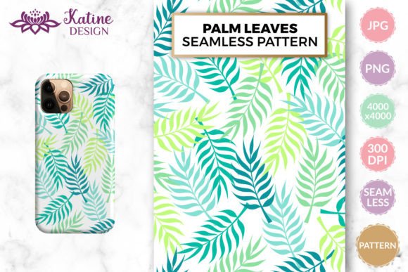 Download Tropical Palm Leaves Seamless Pattern - Tropic Collection