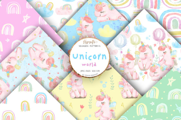 Download Unicorn Rainbow Patterns - Premium Bundle