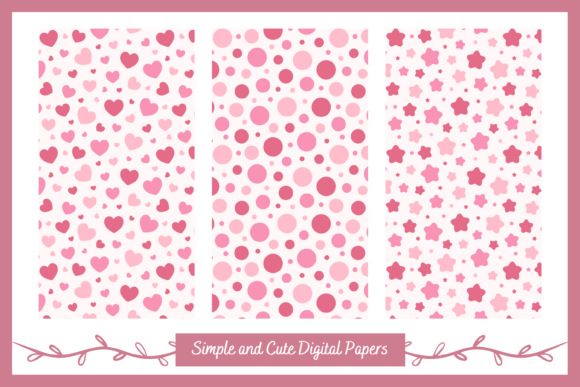 Download Seamless Dots Hearts Stars Digital Paper - Seamless dots Collection
