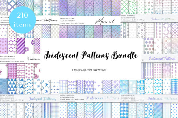 Download Iridescent Rainbow Patterns Bundle - Premium Resources
