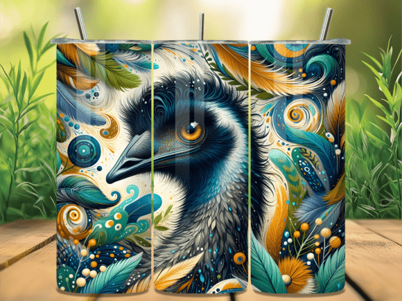 Download Detailed Emu Feather Art Tumbler Wrap - Wrap Collection