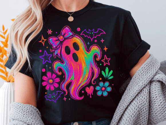 Download Neon Ghost PNG, Colorful Halloween - Neon Collection