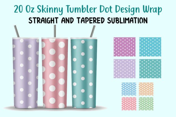 Download 20 Oz Skinny Tumbler Dot Design Wrap - Wrap Collection