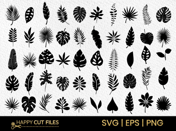 Download Tropical Leave Svg Bundle , Leaf Clipart - Tropic Collection